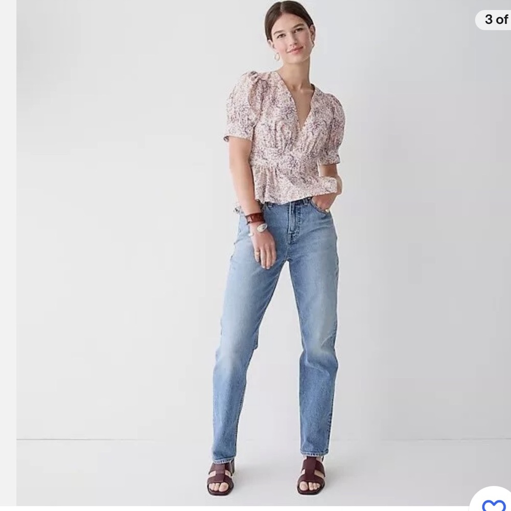 J CREW High-rise '90s classic straight jean in Hiker wash NWT 29T tall inseam